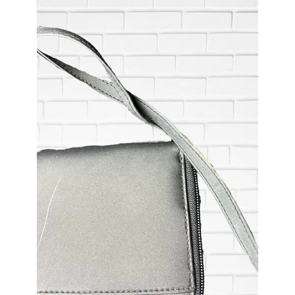 5/$25 Kathy Ireland Purse‎ Crossbody Grey Blue Flower Floral - Image 3