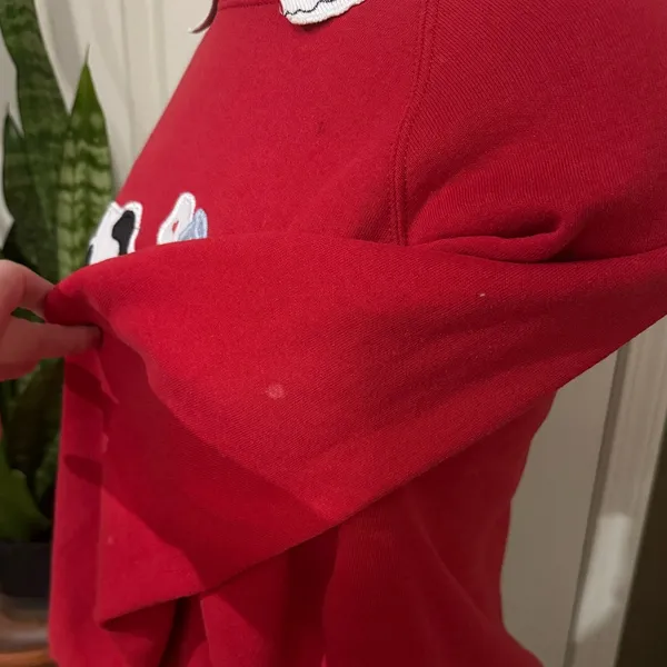 Vintage Kawaii Cow Graphic‎ Fleece Sweatshirt Collared L Cottagecore - Image 6