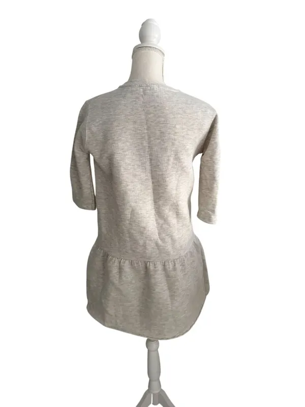 ZARA Gray Peplum Sweatshirt Top Size Medium - Image 7