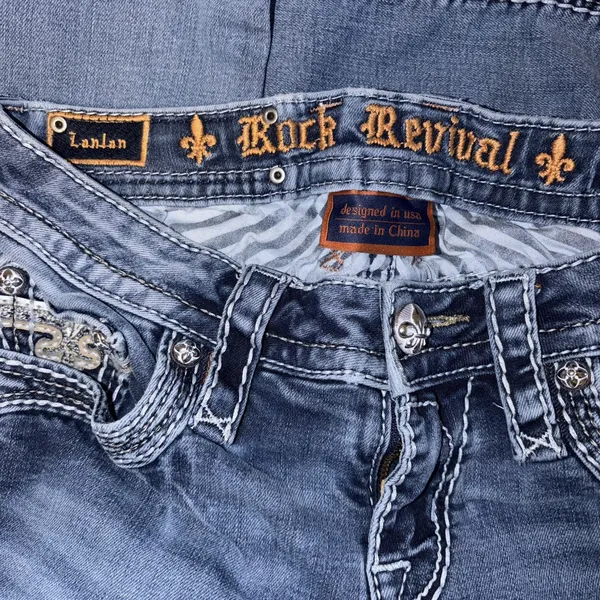 Rock Revival Lanlan Skinny Low Rise Jeans Womens size 26 Rodeo - Image 8