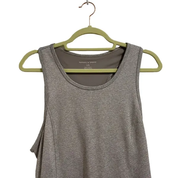 Harmony & Balance Gray Athletic Midi Tank Dress 36” Length Sz L - Image 3