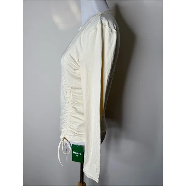 Halara Ivory Crewneck Long Sleeve Tee NWT M - Image 3