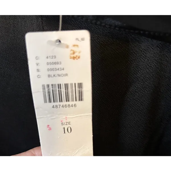 Ett:twa by Anthropologie Satin Trousers 10 Black New Tie Waist High Rise Pants‎ - Image 5
