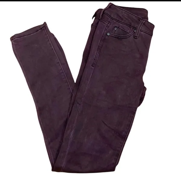 Celebrity Pink Deep Purple Low Mid Rise Skinny Ankle Jeans Denim 25 Retro 90s - Image 3