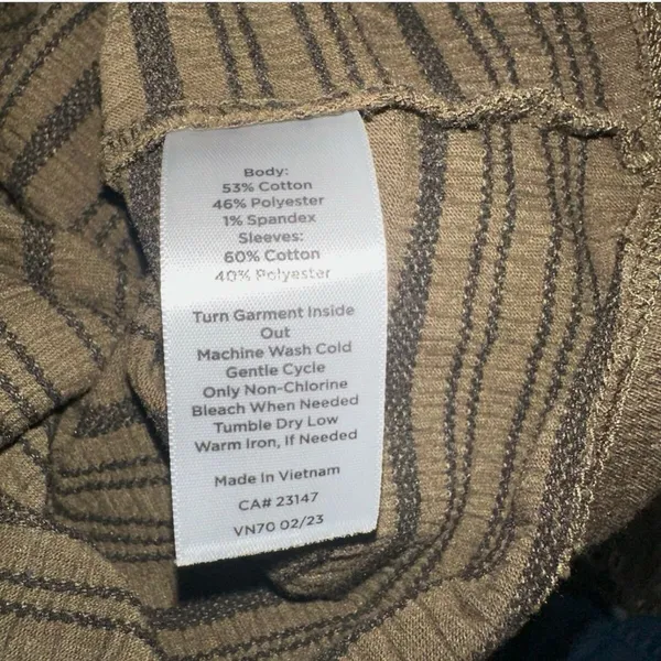 TALBOTS Petite Women’s Size‎ Small Top In Olive Green - Image 6