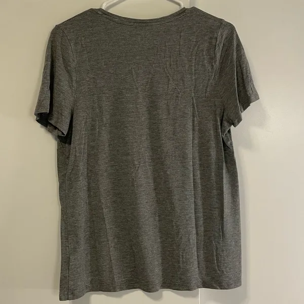 A New Day Grey Short Sleeve Top | Soft Casual Everyday Women's Shirt - Image 2