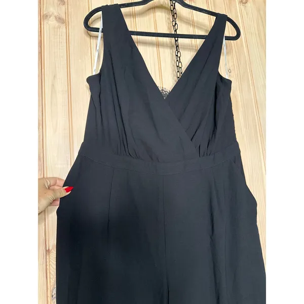 NWT Lulus Kiska Black Lace Wide-Leg Jumpsuit Party Night Out Classy Size XL - Image 4