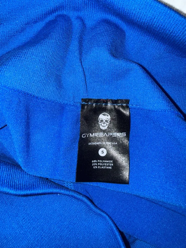 GymReaper Biker Shorts Blue - Image 4