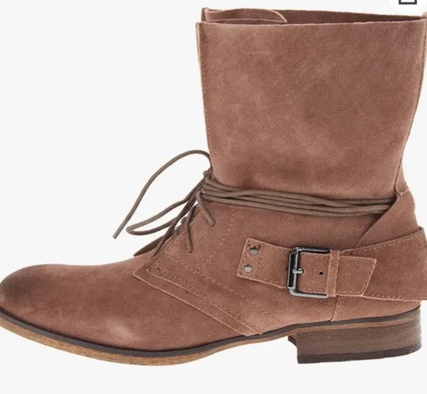 Carlos Santana Brown Suede Leather Vicksburg Slouchy Coastal Cowgirl Chunky Comb… - Image 2
