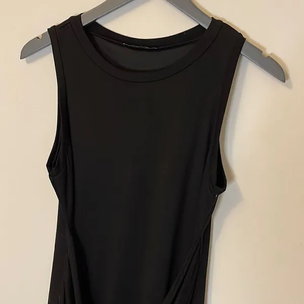 Lillusory Women's Tie Knot Dress Tank Sleeveless Midi Party Flowy Black Medium‎ - Image 3