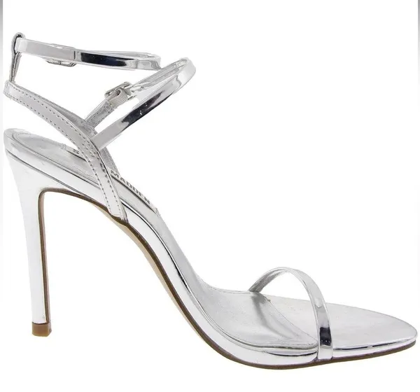 EUC Steve Madden Silver Theresa Stiletto Heel Sold Out Customer Return Sz 8.5 - Image 3