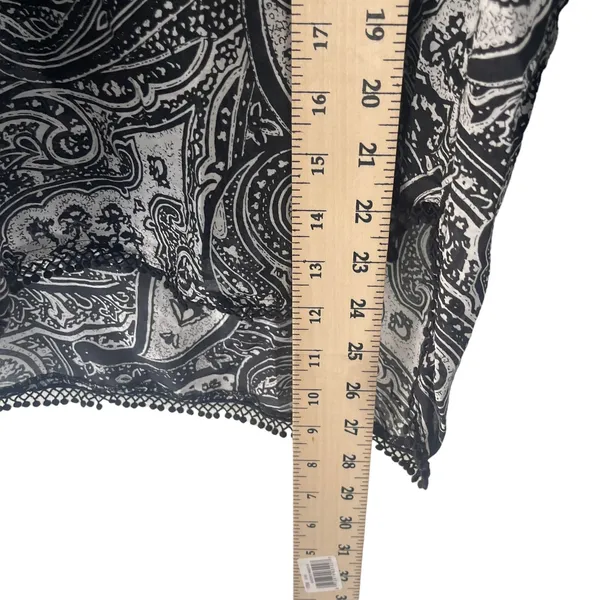 Lauren Ralph Lauren Size XL Black White Paisley Silk‎ Blend Blouse - Image 10