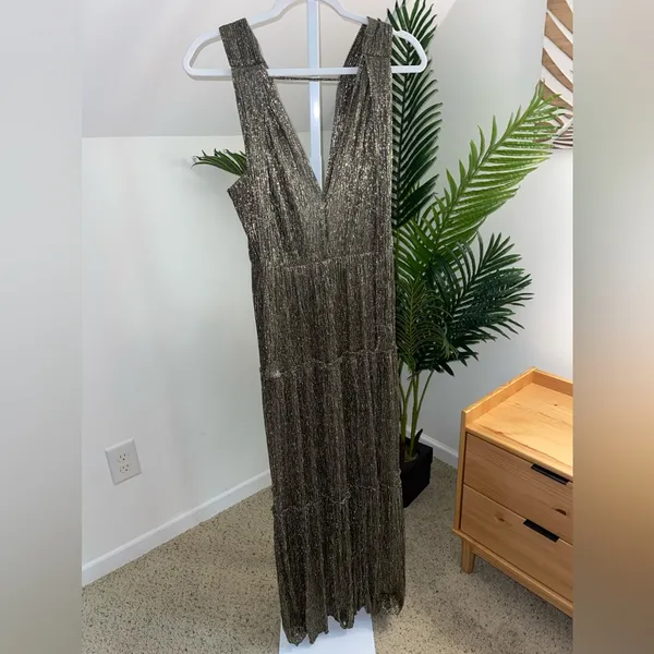 Sabina Musayev Helena Gown‎ Maxi Dress in Gold Size Large - Image 2