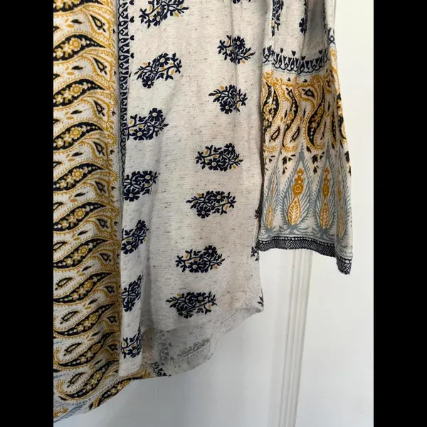 Lucky Brand Chic Boho-Style Printed Top size Large - Image 3