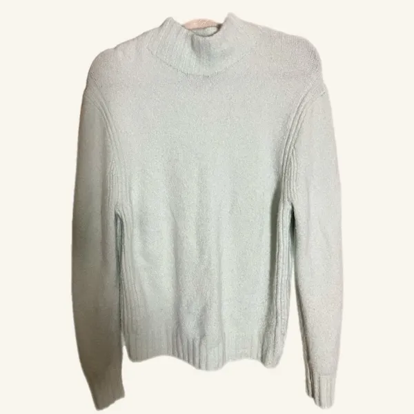 J. Crew Merino Alpaca Mock Neck Pastel Pullover Sweater size Large‎ - Image 2
