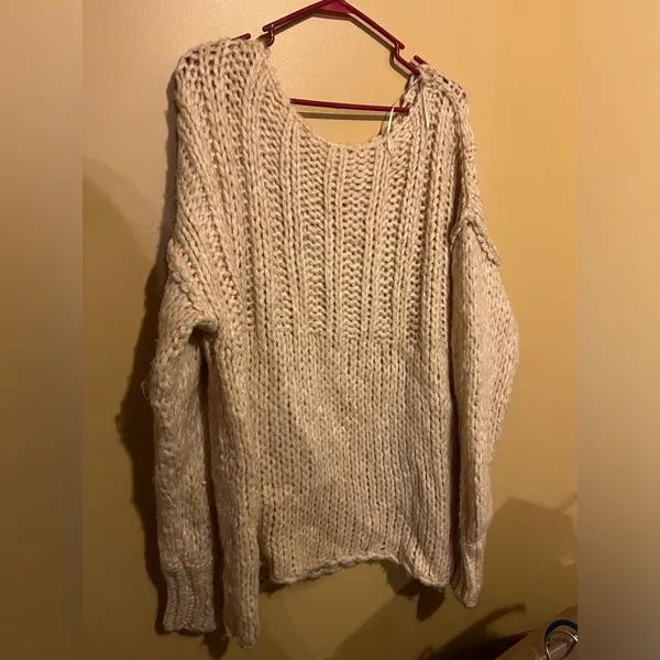NWOT free people chunky knit sweater‎ small - Image 4