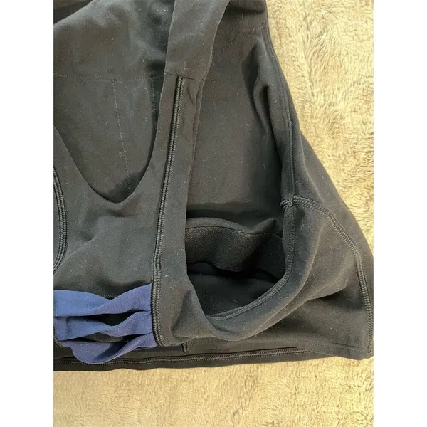 Athleta Black Cropped Tank Top Standard M High Neck Racerback Yoga Gym - Image 3