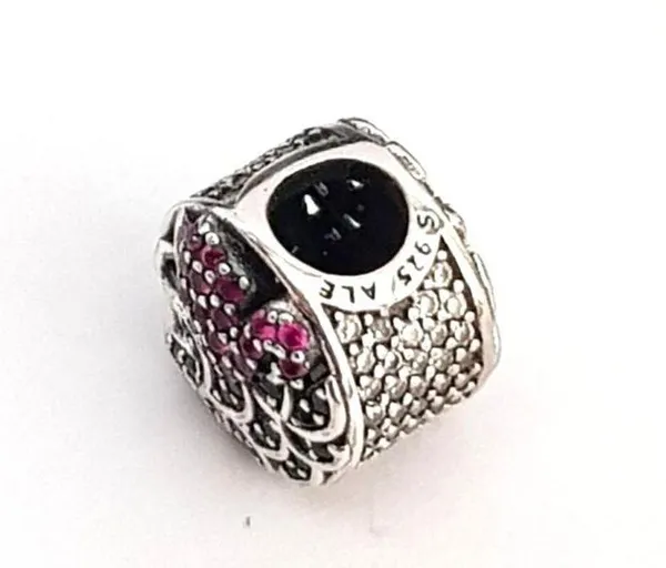 PANDORA Tropical Flamingo Charm w/ Light Green Crystal & Pink Zirconia-792117CZS - Image 4