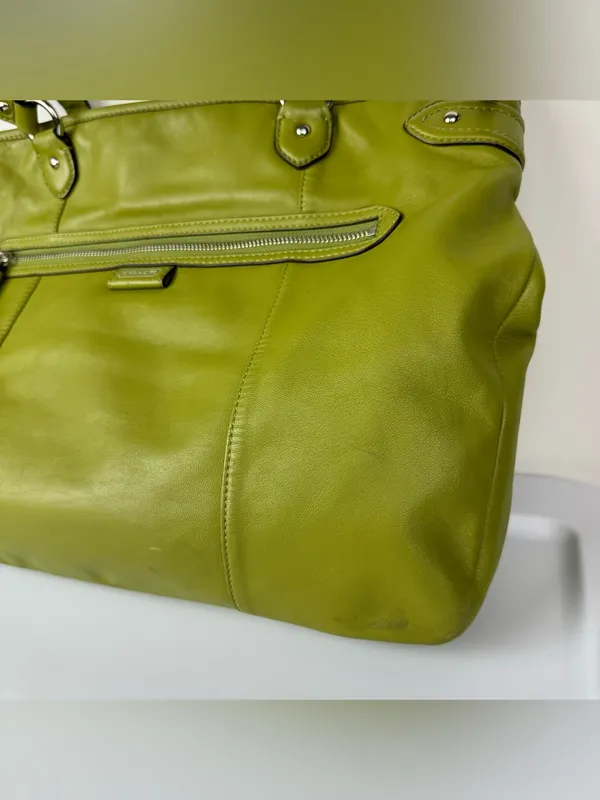 Coach Daisy Emma Green Leather Shoulder Bag Tote - Image 15