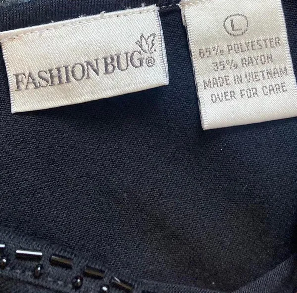 Fashion Bug Vintage Black Tank With Details Y2K - Image 3