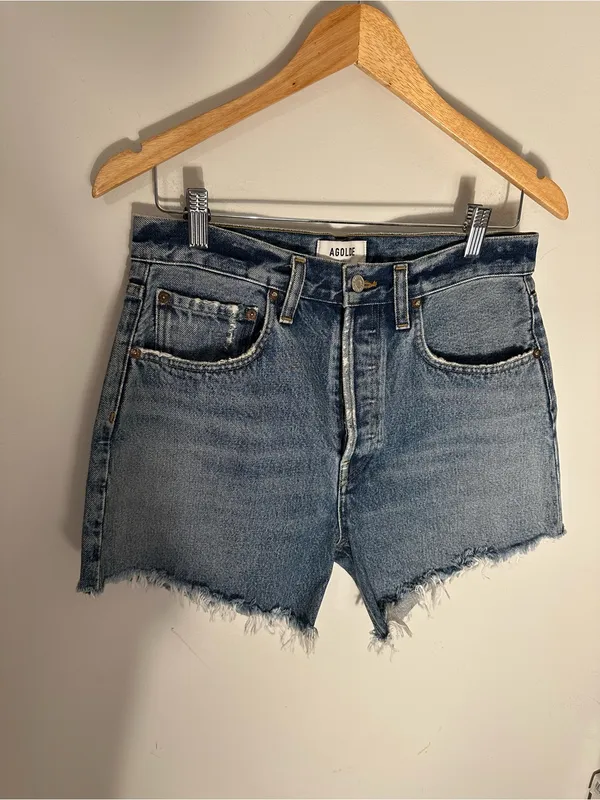 NWOT Agolde Parker long denim shorts 27 - Image 2