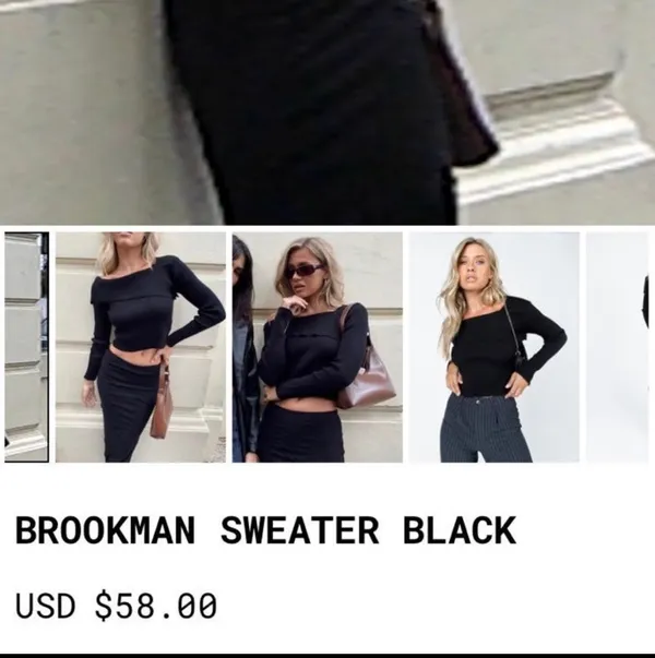 Princess Polly Cropped Sweater - Image 3
