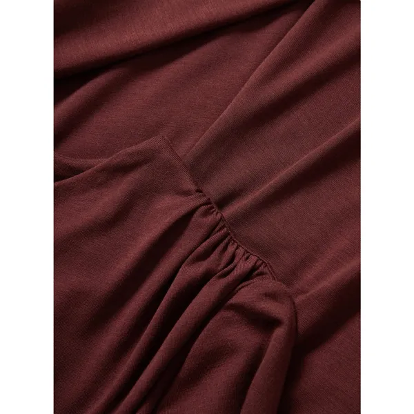 NEW Veronica Beard Theodora Midi Dress Raisin Red Size Small - Image 3
