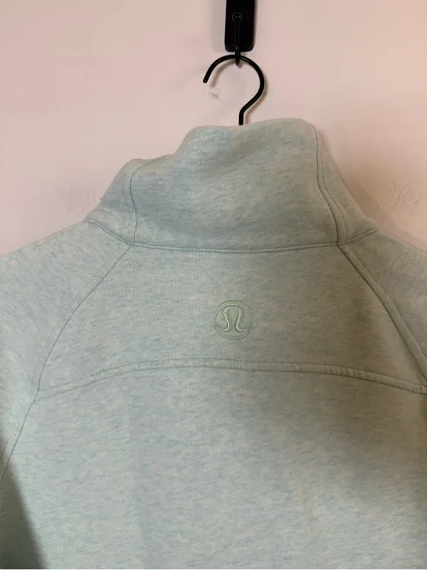 Lululemon Scuba Oversized Funnel Neck Shirt Heathered Delicate Mint - Image 4