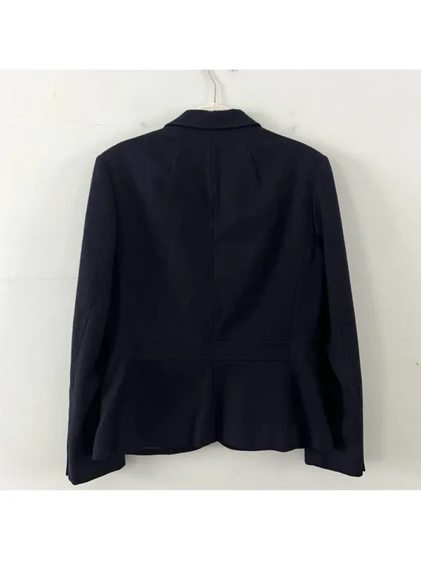 Vintage‎ Pendleton Navy Blue Virgin Wool Double Button Blazer Womens Jacket - Image 3