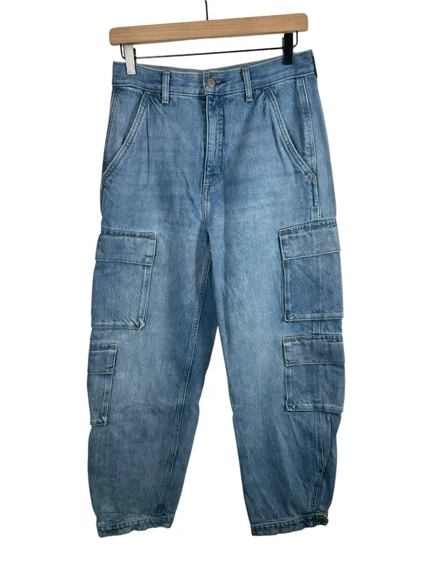 Aritzia Denim Forum 90s Millie Hi Rise Cargo Jeans 26 Blue‎ Wide Leg Y2K - Image 3