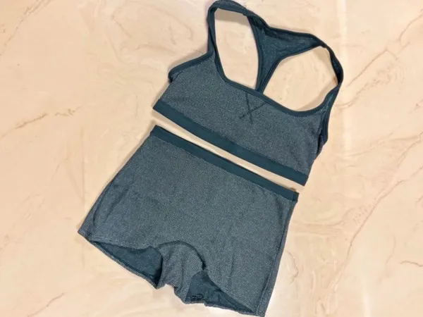 PINK VICTORIA’S SECRET Cotton Dorm Shine Green Waffle Knit Bralette Boyshorts L - Image 12