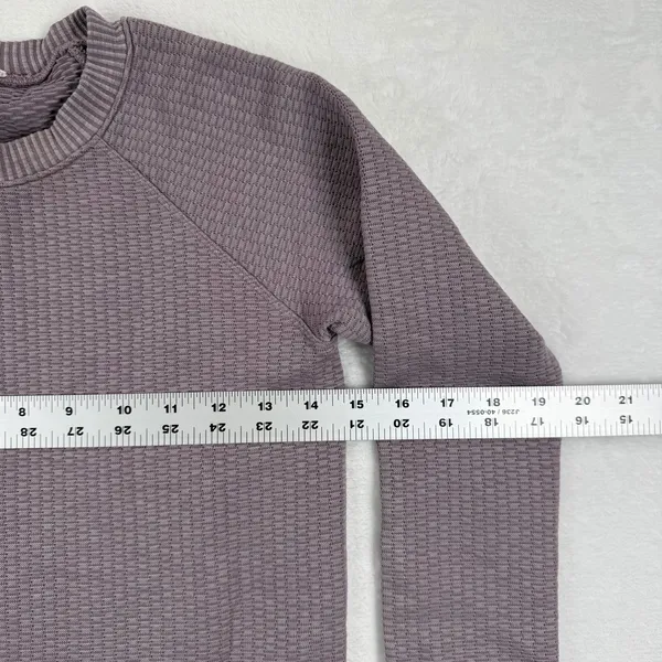 Lululemon Rare Colorway Rest Less Top Crewneck‎ Long Sleeve Thumbhole Textured 2 - Image 2