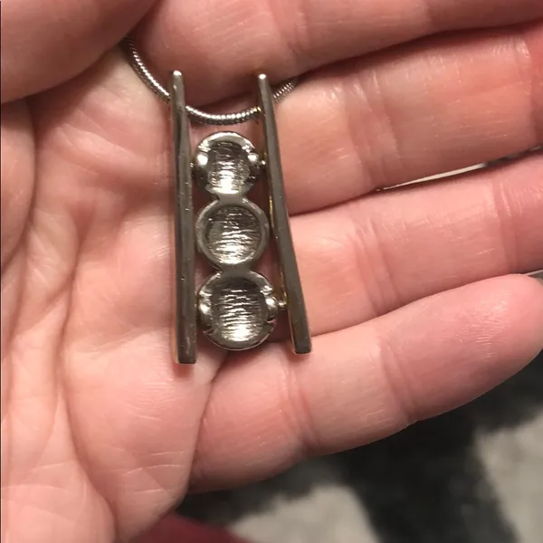Gold and silver diamond necklace - Image 3