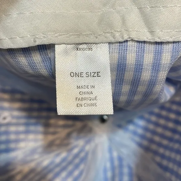 BP GINGHAM BOW CAP IN Baby BlueWHITE NWT NORDSTROM One Size - Image 3