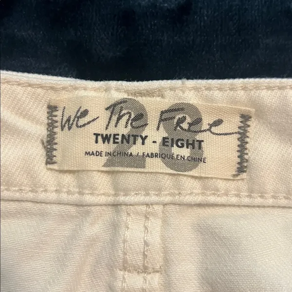 Free People White Denim Button Up Skirt Size 28 - Image 6