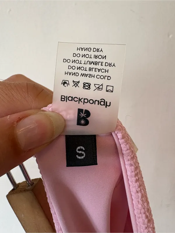 BLACKBOUGH Swim High Rise Cheeky Textured Bikini Bottoms Light Pink Sz Small - Image 8