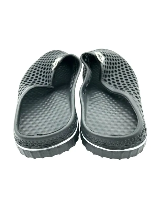 Leda Womens Water Shoes Slip On Rubber Mesh Clog Black Size 42 US 11 - Image 3