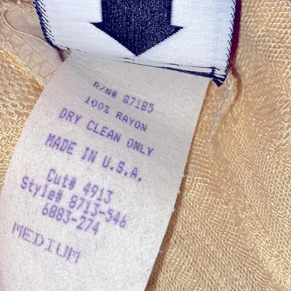 UP FRONT Vintage yellow maxi dress size medium has two Mari’s on bottom near hem - Image 4