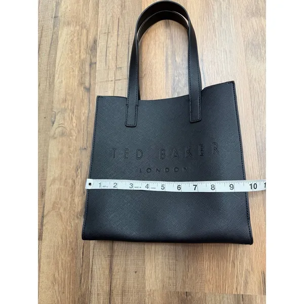 Ted Baker London The Icon Black Mini Tote Bag NWT Logo‎ Embossed - Image 10
