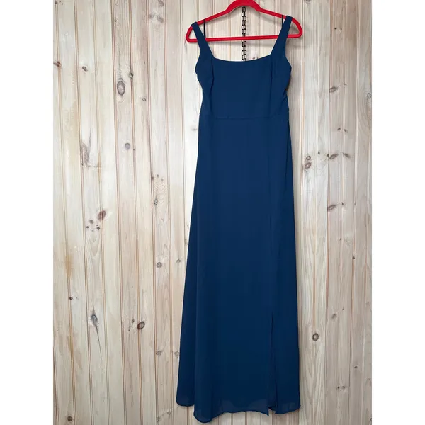 NWT Lulus Remarkable Arrival Navy Blue Sleeveless Maxi Dress Wedding Banquet XL - Image 2