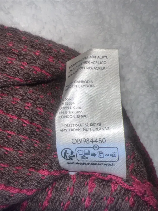 Free People Maisie Oversized Sweater Cranberry Fudge‎ Boho Slouchy M NWT - Image 9