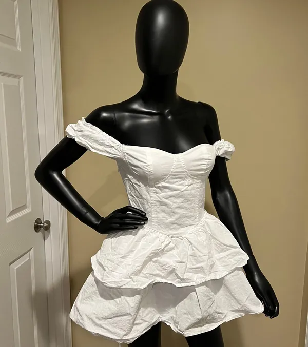 Ruffle Mini Skirt Corset Dress Mini Dress Off Shoulders Dress Slim Dress Summer - Image 3