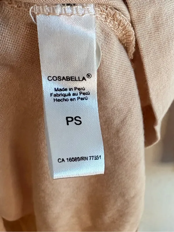 Cosabella Beige Long Sleeve Button Down Top and Pants Pajama Set Petite Small - Image 5