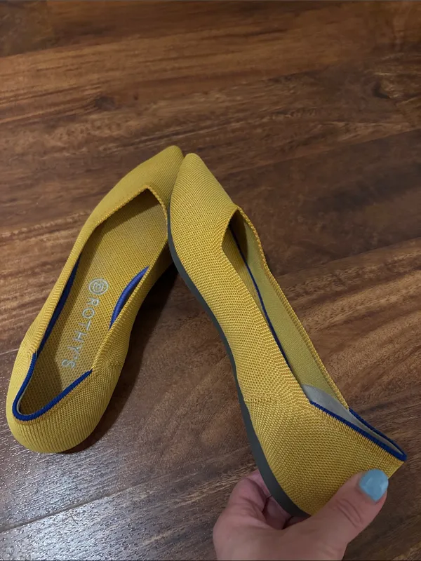 ROTHY’S The Point Flat Shoes in Marigold Yellow - Image 6