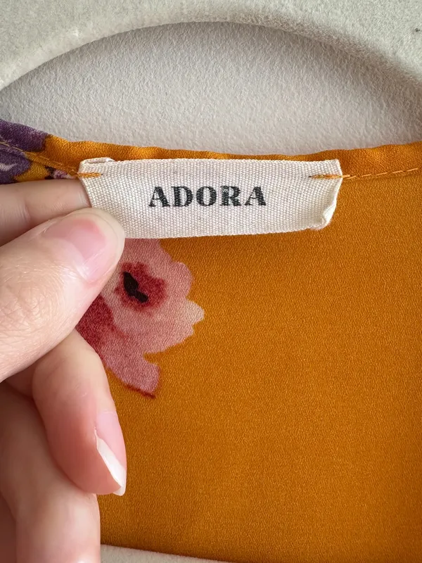 ADORA Golden Yellow Floral Bolero/Kimono Jacket/Cardigan, Size Small - Image 6