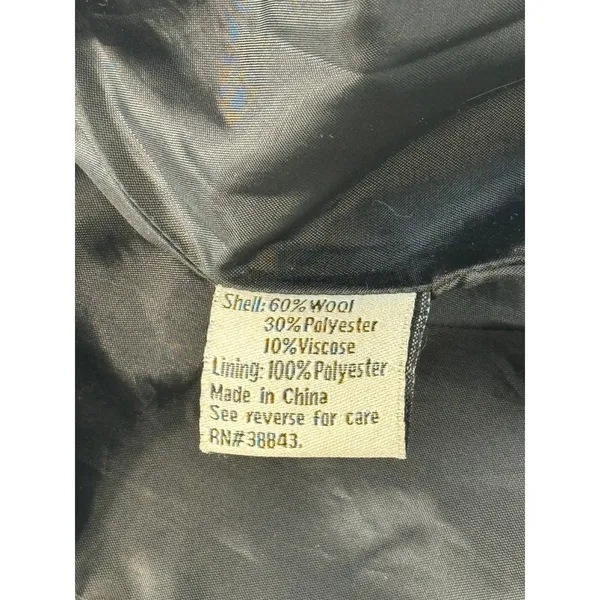 American Rag Co vtg Womens Double Breasted‎ Peacoat Gray Wool Blend Size Medium - Image 9