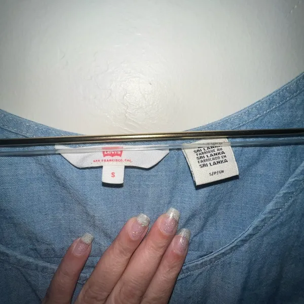 Levi's Light Blue Denim Romper women’s small‎ - Image 2