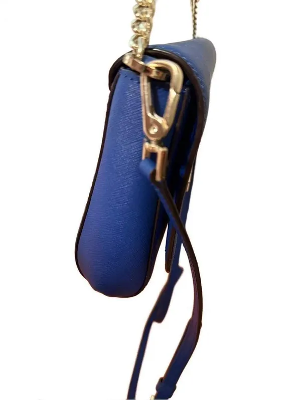 Kate Spade 2 way Saffiano Leather Purple - Blue Handbag Laurel Way Greer NWOT - Image 5