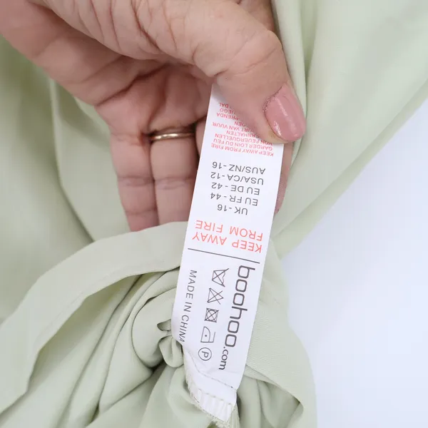 Boohoo Occasion Sage Green Contrast Lace Corset Maxi Dress Size 12 - Image 2