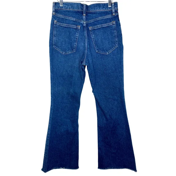 NWT Abercrombie & Fitch Vintage Flare High Rise Blue Denim Raw Hem Jeans Sz 27 4 - Image 2
